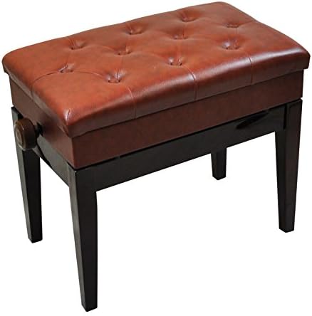 Luxury Adjustable Piano Bench with Storage Compartment (Colour Rosewood)
