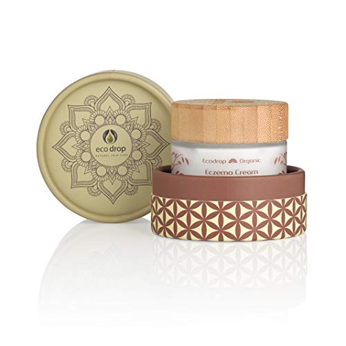 Ecodrop Organic Cream pour l'eczéma, crème de soin quotidien pour hommes et femmes, formule avancée, ingrédients 100% naturels, soulage l'acné, soulagement de l'eczéma, végan, emballage écologique