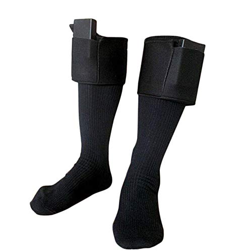 Preisvergleich Produktbild Pournei Warmer Upgraded beheizte Socken, doppellagige Thermo-Baumwoll-beheizte Socken, Batteriebetriebene Zehenwärmer Fußwärmer, beheizte Socken für Winter Outdoor Sport