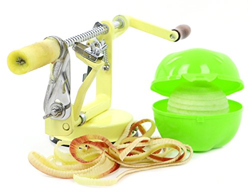 Apfelschäler Apfelschneider Apfelentkerner mit Apfel-Frischhaltedose, in Hellgrün - 9