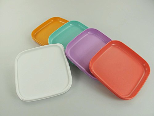 TUPPERWARE Picknickteller To Go Picknick mint+flieder+orange+lachs (4) 10426 - 4
