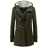 Yvelands Damen Wintermantel Winterparka Warm Langarm Pullover Bluse Kapuzenjacke Mantel Lange Oberbekleidung Sweat Mantel mit Reißverschluss und Kapuze