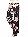Produktbild EMMA Damen Herbst Sommer Casual Palazzo Weites Bein Flared Ausgeweitte Elastisch Hohe Taille Stretch Plus Size Hose mit Schnürung Boho Floral Muster Lange Hose Harem Leggings(BL1,3XL)