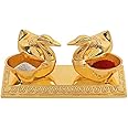 Sheela Handicrafts Double Duck Shape Haldi Kumkum Box for Home Pooja Decorative Items Chopda for Pooja and Gift Purpose 11 x 4 x 5 Centimeters Home Decor / Gift Items / Home Decor Items / Pooja Items