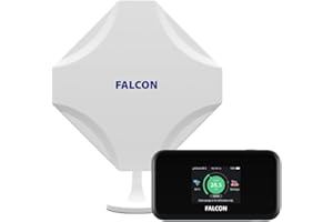 FALCON WORLD CLASS TECHNOLOGY Falcon EVO LTE Router Mobile 5G, Mobile Broadband Internet System, 5G-capable MiMo Window Antenna for Motorhomes and Caravans with 1800Mbps Mobile CAT22 WiFi Router Portable WiFi Wifi booster