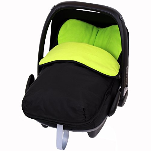 iSafe Buddy Jet Carseat Footmuff - Lime (Black / Lemon)