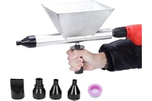 Senhill Elettrico Pistola a percussione Portatile Applicatore di spruzzatore di malta Pistola da caccia del cemento con 4 ugelli (Senza trapano elettrico)