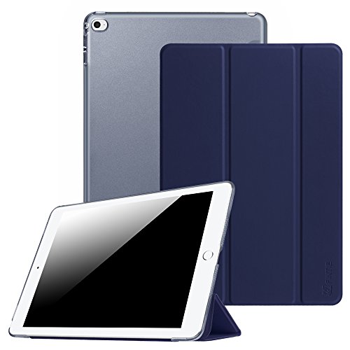 Fintie iPad Air 2 Hülle Case - Ultra Slim Superleicht Schutzhülle mit Lichtdurchlässig Rückseite Abdeckung Smart Cover Tasche mit Auto Schlaf / Wach und Standfunktion für Apple iPad Air 2 / iPad 6, Marineblau