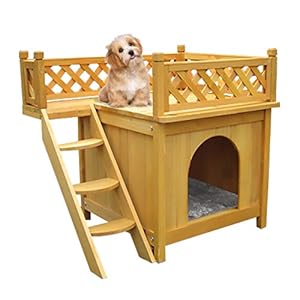 Youke caseta Perros Perrera Madera balcón terraza jardín Exterior Mascotas Extra Grande