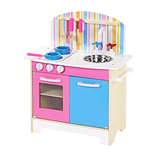 Children Kids Wooden Kitchen Pretend Play Set Toys Cooker Cooking Chef Gift Xmas