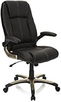 Hjh Office 621600 Si&egrave;ge de Bureau-Fauteuil de Direction Palatin Simili Cuir Noir