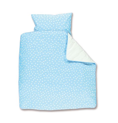 Baby Boum 'Youmi Scuba' Range 100% Cotton Crib Duvet Set (Scuba Turquoise, 80 x 80cm)