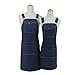 Produktbild valink 1 Stück verstellbar Handwerker Denim Arbeit Schürze mit Taschen, Jeans Herren Werkstatt Schweißer Schürzen für Frauen, professionelle Schürzen für Küche Keramik Craft Workshop Garage Garten, blau, M