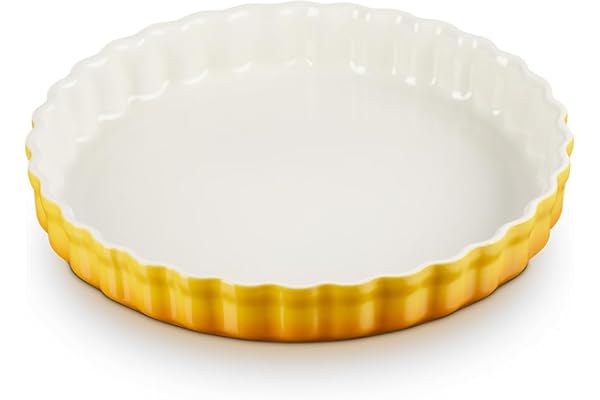 Le Creuset Héritage Moule à Tarte, Céramique, 28 cm, 1.82 kg, Nectar, 71120286720001