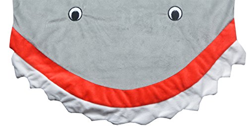 Sinland Shark Decken Mermaid Tail Blanket and Shark Sleeping Bag Grau & Blau - 3