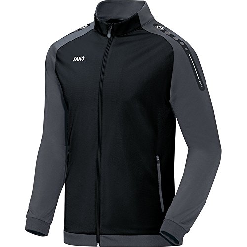 JAKO Herren Polyesterjacke Champ, schwarz/anthrazit, M