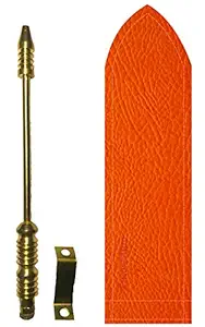 EncoreAuto Golden Car Flag Rod with Bracket and Cover (Orange) for All Car Models/Judgement Rod/Corner Rod