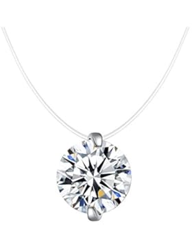 Bo&Pao Kette Damen Nylonkette transparent Halskette mit