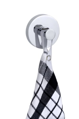 WENKO 20499100 Power-Loc Wandhaken Loreto – Befestigen ohne bohren, Zinkdruckguss, 5.2 x 3.3 x 5.2 cm, Glänzend - 3