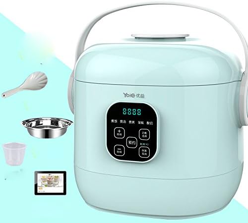 MJLZL Intelligent mini non-stick rice cooker, household small portable 1-3 people rice cooker,blue,Mini