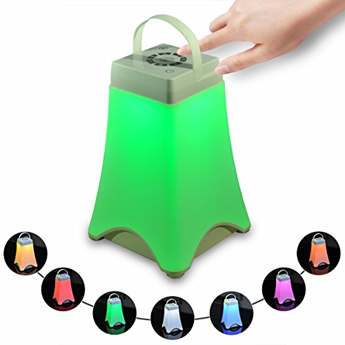 Preisvergleich Produktbild Tragbare dimmbare bunte Stimmung Lampe,OBELON USB wiederaufladbare LED Tischleuchte, Kinder Nachtlicht mit Timer,Hängende Nachtlampe für Schlafzimmer Garten Dekor Outdoor Camping Beleuchtung (Bunt)