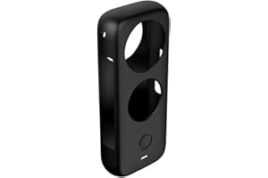 Hensych Custodia in silicone per Insta360 ONE x2 Lens Screen Body Protection Cover antigraffio compatibile con occhiali protettivi (nero)