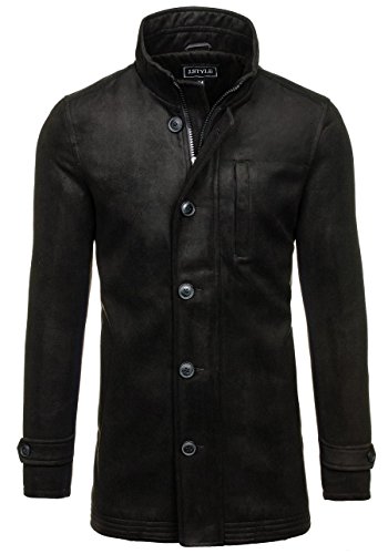BOLF Herren Mantel Wrmemantel Jacke Winterjacke bergangsjacke J.STYLE 3129 Schwarz M [4D4]