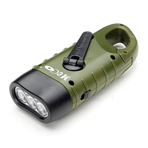 Dynamo Taschenlampe Taschenlampe Handkurbel Solar Taschenlampe Camping Notfall-Taschenlampe Karabiner Taschenlampe für Camping Outdoor-Klettern Wandern - 2
