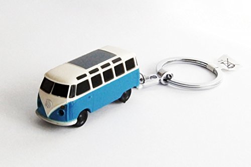 VW SCHLÜSSELANHÄNGER mit LED Bulli T1 Samba Bus BLAU Volkswagen Taschenlampe 78
