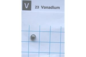 SNAUCKE ELEMENTS 0,4 g 99,9 % massives Vanadium-Metall-Pellet – Pure Element 23 Probe