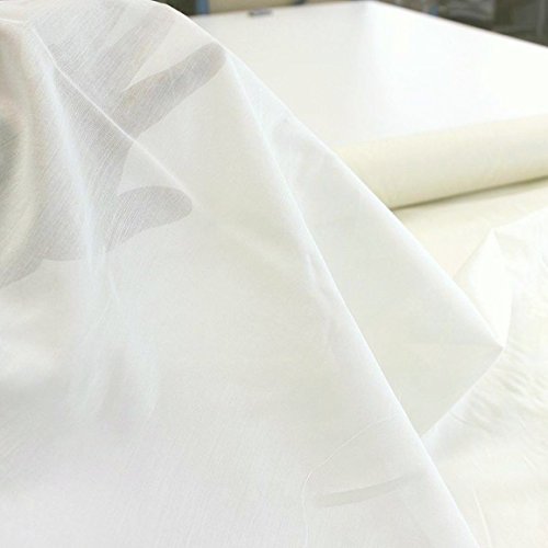 zarter Baumwoll-Batist in Warm Weiß für Bekleidung u Deko als Meterware Nessel-Stoff (Breite: 130 cm | leicht) - 2