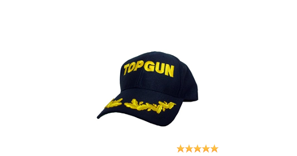Top Gun-Cappello, Top Gun con foglie dorate-Cappello con Logo, colore: blu  Navy : Amazon.it: Abbigliamento