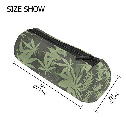Preisvergleich Produktbild Vinlin Federmäppchen Marihuana Unkrautmuster Tragbare Stifthalter Tasche Multifunktionstasche Stifthalter Tasche Stift Reißverschluss Tasche Geldbörse für Schule Büro