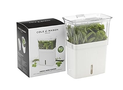 Cole & Mason CH105159 Conservateur de Herbe Fraîche Coupée Blanc/Gris 23 x 18,5 x 12 cm
