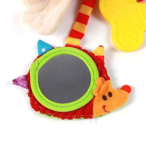 HENGSONG Bunt Babyspielzeug Kleinkindspielzeug Plüschtiere Kinderwagenkette Spirale Spielzeug für Babyschale Kinderwagen Kinderbetten - 6
