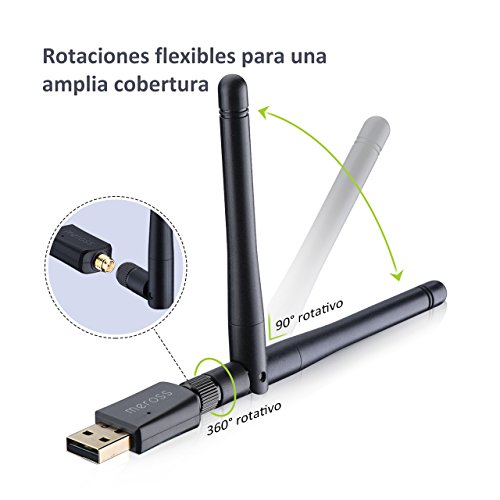 Adaptador Antena WIFI USB de Largo Alcance 600Mbps de Victsing  wifi Adaptador Inal  mbrico Dual Band  5GHz 433Mbps   2 4GHz 150Mbps  Con Antena 5dBi Dongle Wifi mini Receptor para Windows XP Vista 7 8 8 1 10 MAC OS Linux