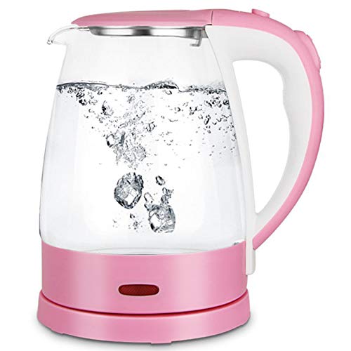 Preisvergleich Produktbild Adultsys Wasserkocher 304 Edelstahl Chassis Glasschalenisolierung Automatischer Ausschaltkessel,Rosa,22 * 24 cm