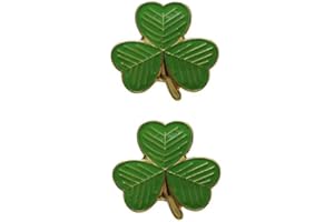 TANTO BADGES Pack of 2 x IRISH SHAMROCK IRELAND CLOVER flag metal pin badges each badge approx 20mm x 20mm
