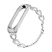 Produktbild Happysdh Armband für Xiaomi Mi Band 3, Smartwatch Zubehör Edelstahl Diamant Ersatzarmband Armbänder Smartwatch für Männer Frauen