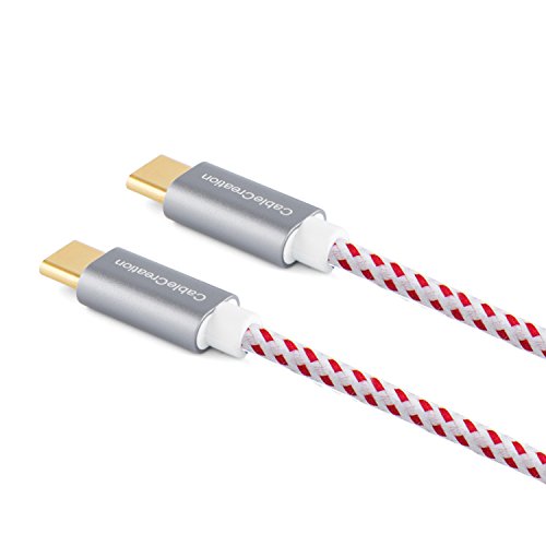 USB Typ C-C Kabel, cablecreation 6.6 ft geflochtenes USB 2.0 Typ C (usb-c), Typ C Daten Ladekabel (3 A), für MacBook, Nexus 5 x/6P und mehr, Rot - 4