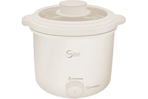 ANJIELO SMART Arrocera pequeña con vaporizador de arroz, antiadherente, cuenco de arroz extraíble, manejo con un solo toque, miniolla arrocera para 1 o 2 personas, incluye taza medidora y espátula (0,8 l)