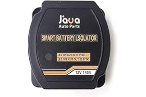 MOTTDAM Relé Sensible a la Tensión,Relé Batería Automático,Relé de Voltaje VSR,Relé de Carga Automática 140A 12V Aislador de Batería Doblepara vehículos RV Barco Camiones Vehículos ATV