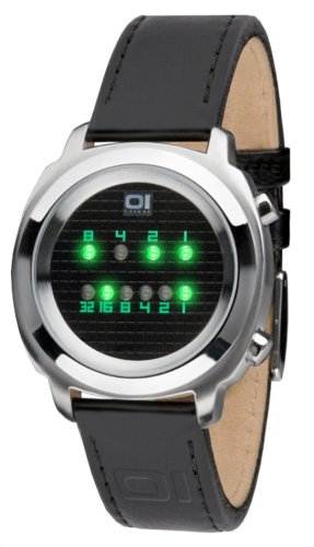 Binary THE ONE Zerone ZE102G1 - Reloj digital de caballero de cuarzo con correa de piel negra - sumergible a 30 metros