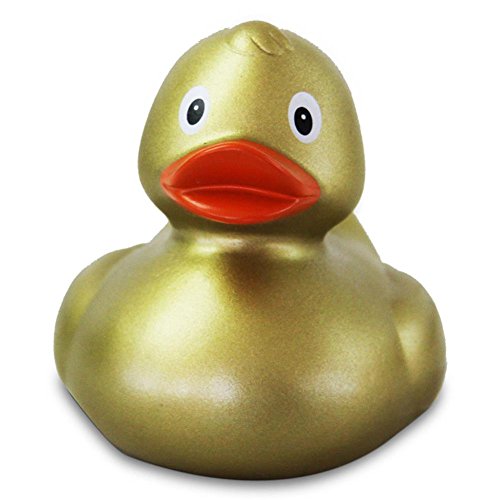 HC-Handel 914089 Vinyl Badeente Golda Gold Gummiente 8 cm - 2