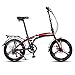 Produktbild Fahrradklappfahrrad Variable Geschwindigkeit Fahrrad Junge Mädchen Fahrrad Kleines Fahrrad, Kohlenstoffstahlrahmen, 20 Zoll, 7-Gang-Übertragungssystem ( Color : BLACK , Size : 150*30*118CM )