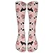 Produktbild shengpeng25 Cavalier King Charles Spaniel Pink Florals Floral DogKnee High Graduated Compression Socks for Women and Men - Best Medical, Nursing, Travel & Flight Socks - Running & Fitness