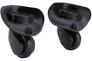EJOYOUS 1 Paire Roues de Valise, Roues de Rechange de Bagages Valise roulettes avec Rotation à 360° en Plastique Bagages Pivotant Roues Valise Roue pour Chariot Valise Malle, Noir 10.8 x 10.3cm