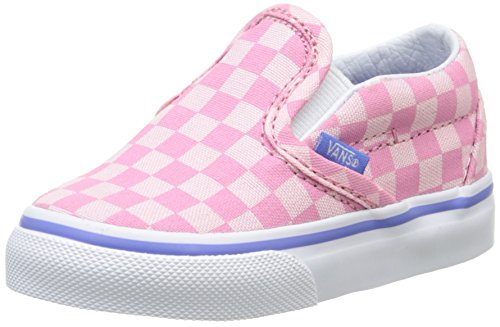 Vans Classic Slip-on, Unisex Babies' Standing Baby Shoes, Pink (tonal Checker/wild Rose/wedgewood), 9 Child UK (26 EU)