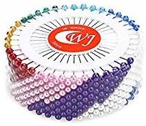 480 Pieces Rainbow Round Pearl Head Pins Dressmaking Pins for Crafts Sewing Decorations-Sharry
