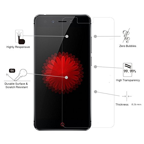 bdeals 1 Pack Glas Schutzfolie Displayschutzfolie Anti-Kratz Panzerglasfolie für Nubia Z11 Mini - 2